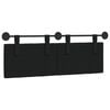 vidaXL Cabecera Colgante Negro 150 x 55 x 7 cm tela