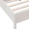 vidaXL Estructura de cama sin colch&oacute;n madera maciza blanca 120x190 cm