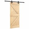 vidaXL Puerta Corredera Natural y negro 85 x 210 cm