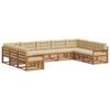 vidaXL Conjunto de sof&aacute;s de exterior 9 uds. Natural y Beige