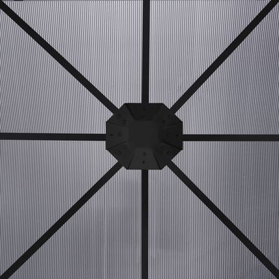 vidaXL Cenador con cortinas gris antracita 300x300x265 cm