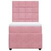 vidaXL Cama box spring con colchón terciopelo rosa 90x200 cm