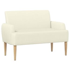 vidaXL Sof&aacute; amoroso con botones acolchados Crema 116 x 67 x 81 cm