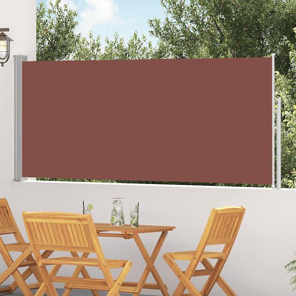 vidaXL Toldo lateral retr&aacute;ctil 120x300 cm marr&oacute;n