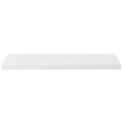 vidaXL Estante flotante de pared blanco con brillo MDF 90x23,5x3,8 cm