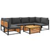 vidaXL Set de sof&aacute;s de jard&iacute;n con cojines 7 pzas madera maciza acacia
