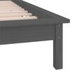 vidaXL Estructura de cama con LED madera maciza gris 100x200 cm