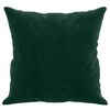 vidaXL Cojines decorativos 2 uds terciopelo verde oscuro 40x40 cm