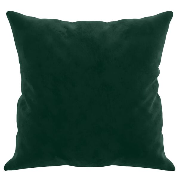 vidaXL Cojines decorativos 2 uds terciopelo verde oscuro 40x40 cm