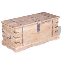 vidaXL Baúl almacenaje madera contrachapada blanco brillo 70x40x38 cm –  Pensando en Casa