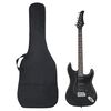 vidaXL Guitarra el&eacute;ctrica para principiantes con funda negro 4/4 39"