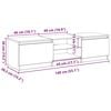 vidaXL Mueble para TV con luces LED blanco 140x40x36 cm