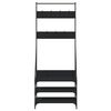 vidaXL Perchero con zapatero negro 72x34x184 cm