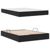 vidaXL Cama con almacenamiento y colch&oacute;n Negro 140 x 190 cm Terciopelo