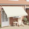 vidaXL Toldo retráctil de operación manual 350 cm crema