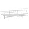 vidaXL Estructura cama sin colch&oacute;n con estribo metal blanco 183x213 cm