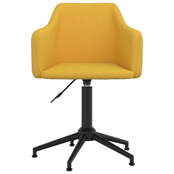 vidaXL Sillas de comedor giratorias 2 uds terciopelo amarillo