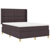 vidaXL Cama tipo Box Spring Marr&oacute;n Oscuro 140 x 200 cm tela