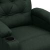 vidaXL Sill&oacute;n de masaje elevable tela verde oscuro