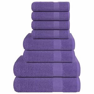 vidaXL Juego de toallas FROGN 8 piezas morado 360 g/m&sup2;