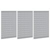 vidaXL Banco de Almacenamiento 3 pcs Gris 150 x 1 x 60 cm