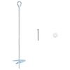 vidaXL Ancla de tierra 10 uds. &Oslash;10 x 50 cm Metal galvanizado Plateado