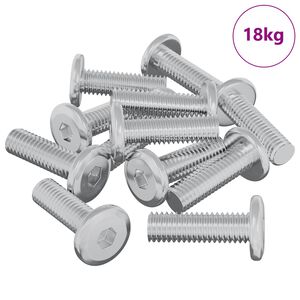 vidaXL Tornillo 1593 pcs Plateado 8 x 25 mm Acero