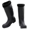 vidaXL Botas de agua con calcetines extra&iacute;bles negro n&uacute;mero 42 PVC