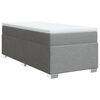 vidaXL Cama box spring con colch&oacute;n tela gris claro 80x200 cm