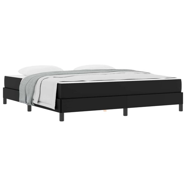 vidaXL Estructura de cama con colch&oacute;n Negro 180 x 200 cm tela