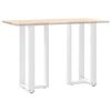 vidaXL Patas para mesa de bar en forma de T (2 unidades), color blanco, 40 x 35 x (90-91) cm, acero