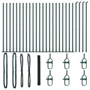 vidaXL Poste de Valla Verde