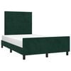 vidaXL Estructura cama sin colch&oacute;n terciopelo verde oscuro 120x190cm