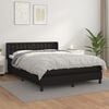 vidaXL Cama box spring con colch&oacute;n cuero sint&eacute;tico negro 140x200cm