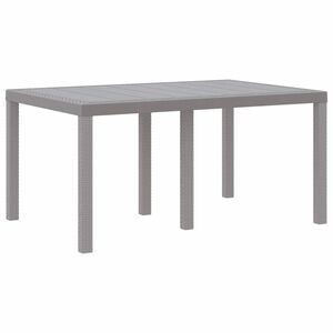 vidaXL Mesa de Jard&iacute;n Gris Claro 150 x 100 x 73 cm rat&aacute;n sint&eacute;tico
