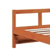 vidaXL Sof&aacute; cama con colch&oacute;n madera maciza pino marr&oacute;n cera 90x200 cm