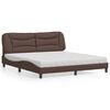 vidaXL Cama con colch&oacute;n Hvar cuero sint&eacute;tico marr&oacute;n 180x200 cm