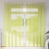 vidaXL Cortinas de gasa con trabillas 2 uds. verde manzana