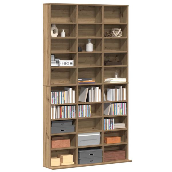 vidaXL Cabinet para CDs Roble artesanal 101 x 23 x 177,5 cm