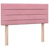 vidaXL Cama box spring con colch&oacute;n terciopelo rosa 120x220 cm