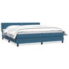vidaXL Cama box spring con colch&oacute;n terciopelo azul oscuro 180x210 cm