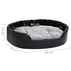 vidaXL Cama para perros felpa y cuero sint&eacute;tico negro gris 90x79x20 cm