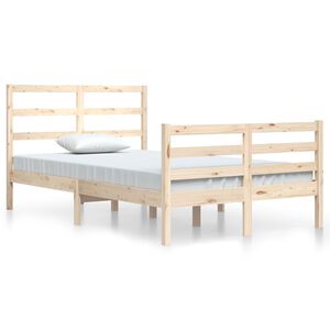 vidaXL Estructura de cama sin colch&oacute;n madera de pino maciza 120x200 cm