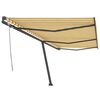 vidaXL Toldo de pie retr&aacute;ctil manual amarillo y blanco 600x300 cm