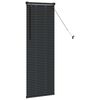vidaXL Persiana para Ventana con cortinas Manual Negro Aluminio