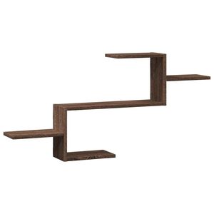vidaXL Estante de pared madera ingenier&iacute;a marr&oacute;n roble 104x15x49 cm