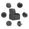 vidaXL Sill&oacute;n reclinable de tela gris oscuro