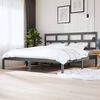 vidaXL Estructura de cama de madera maciza de pino gris 200x200 cm