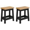 vidaXL Taburete de bar EKAI 2 uds. Negro 40 x 29 x 45,5 cm