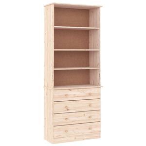 vidaXL Librer&iacute;a con cajones ALTA madera maciza de pino 77x35x186,5 cm